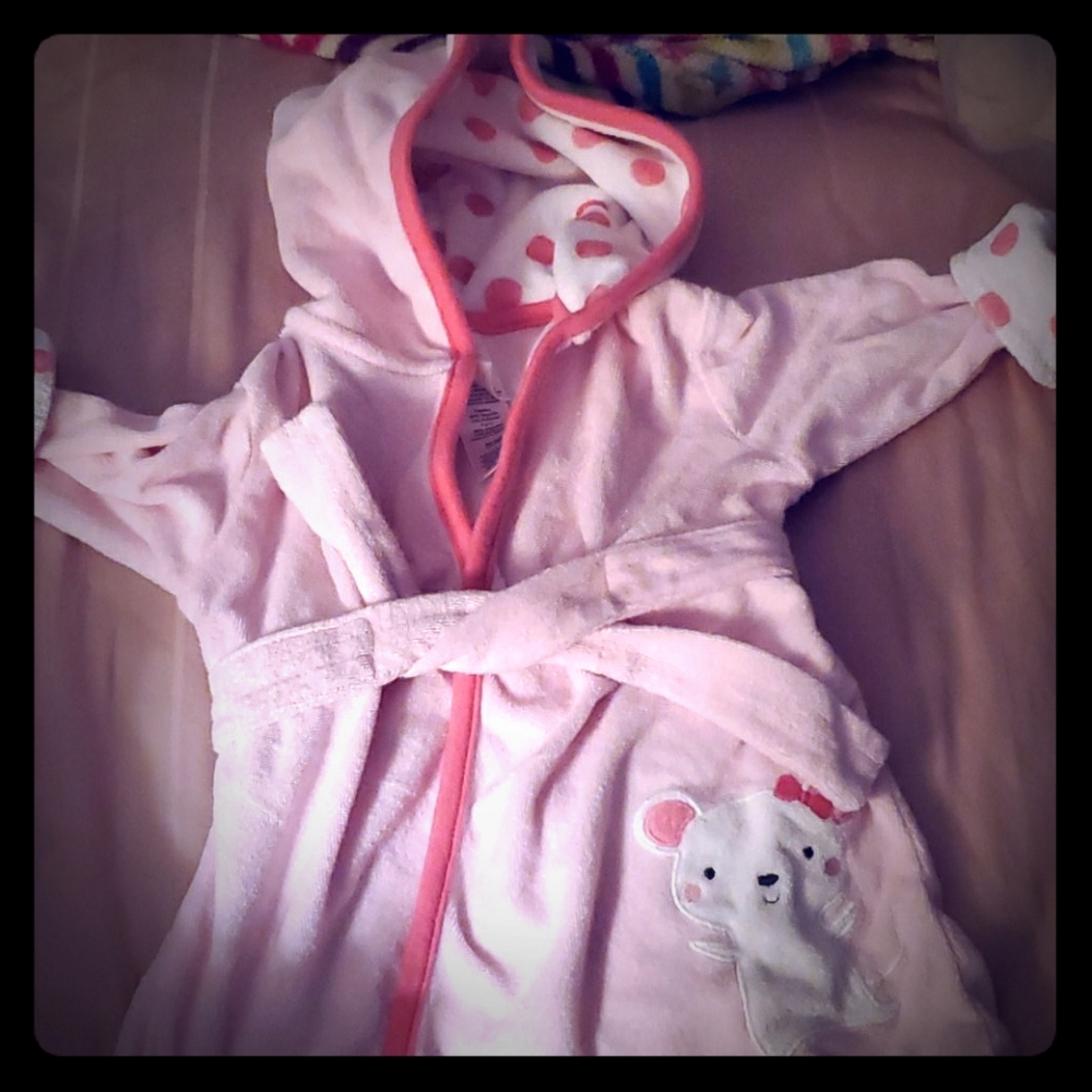 Baby girls bath robe